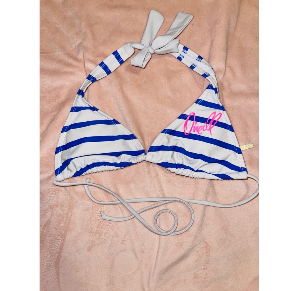 O’Neill Bathing Suit Top Blue and White